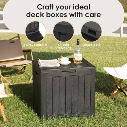 Contenitore per patio esterno in resina con serratura