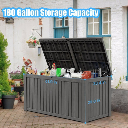 Contenitore per patio esterno in resina con serratura