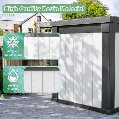 Contenitore per patio esterno in resina con serratura