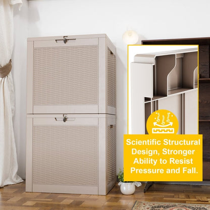 Contenitore per patio esterno in resina con serratura