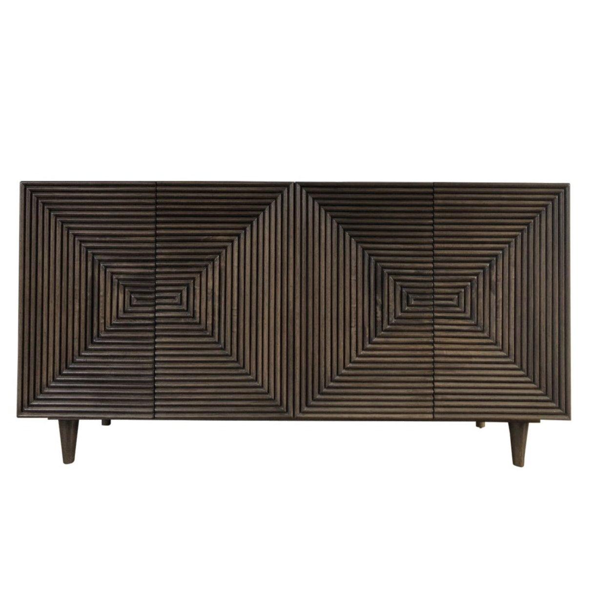 Buffet moderno e sofisticato con porta scanalata