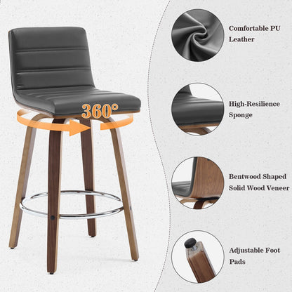 26/29 Sgabelli da bar/bancone girevoli in similpelle, set da 2/3