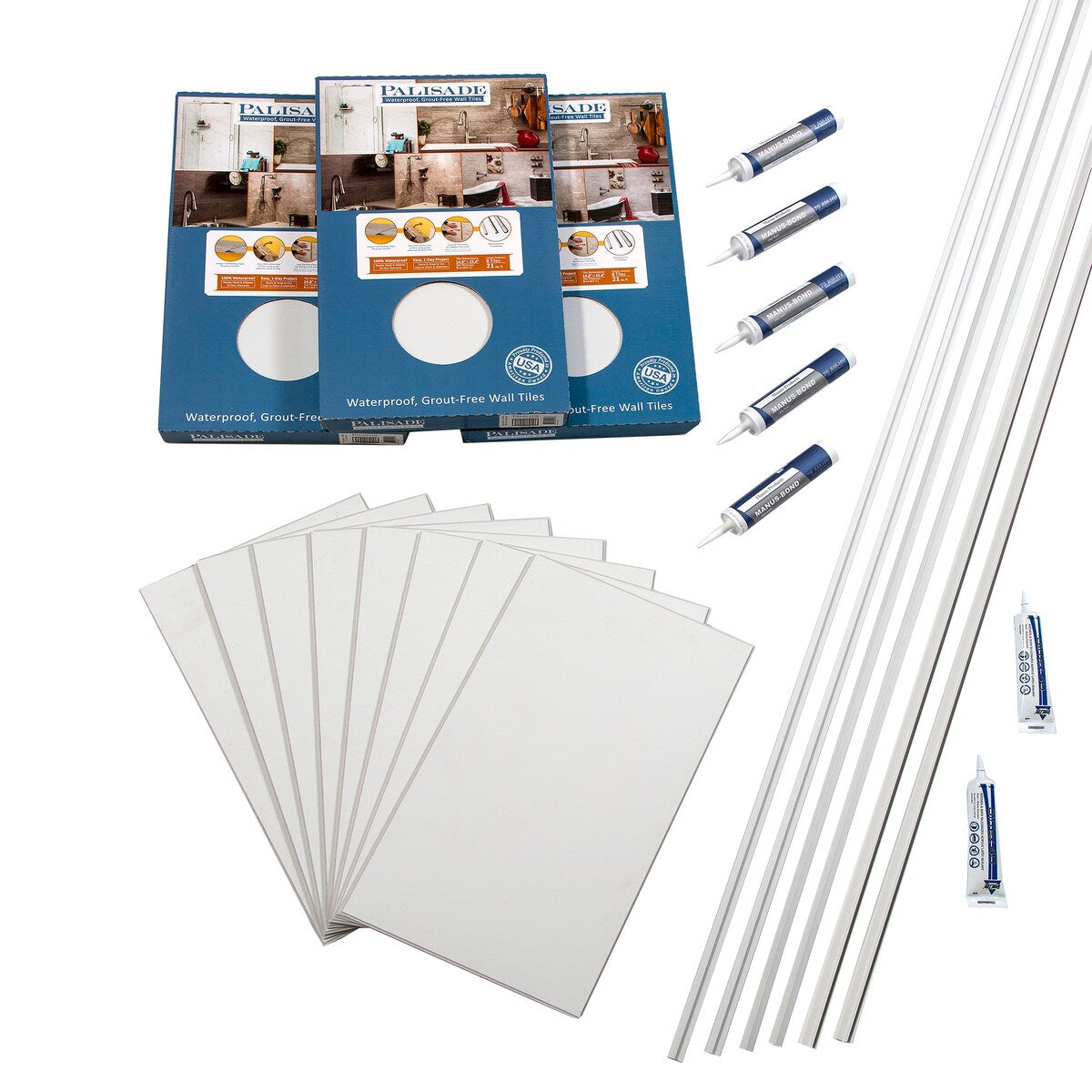 Kit doccia con piastrelle da parete Palisade