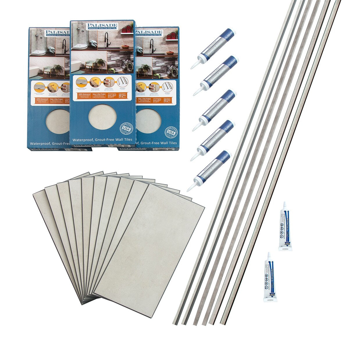 Kit doccia con piastrelle da parete Palisade