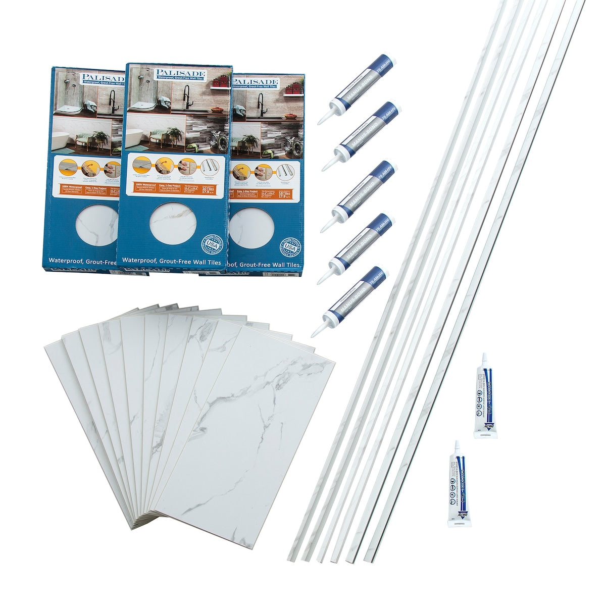 Kit doccia con piastrelle da parete Palisade