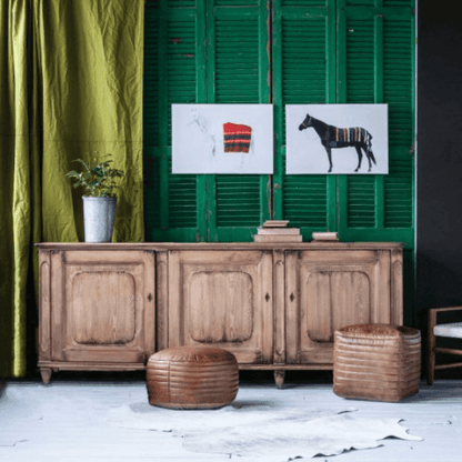 Buffet in stile fattoria in legno anticato