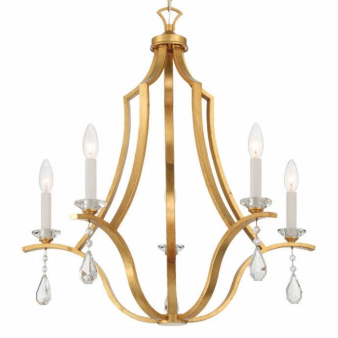 Lampadario in cristallo dorato Simplicity