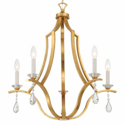 Lampadario in cristallo dorato Simplicity