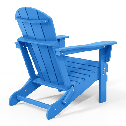 Sedie Adirondack pieghevoli per esterni e patio, resistenti alle intemperie, Polytrends Laguna (set da 2)
