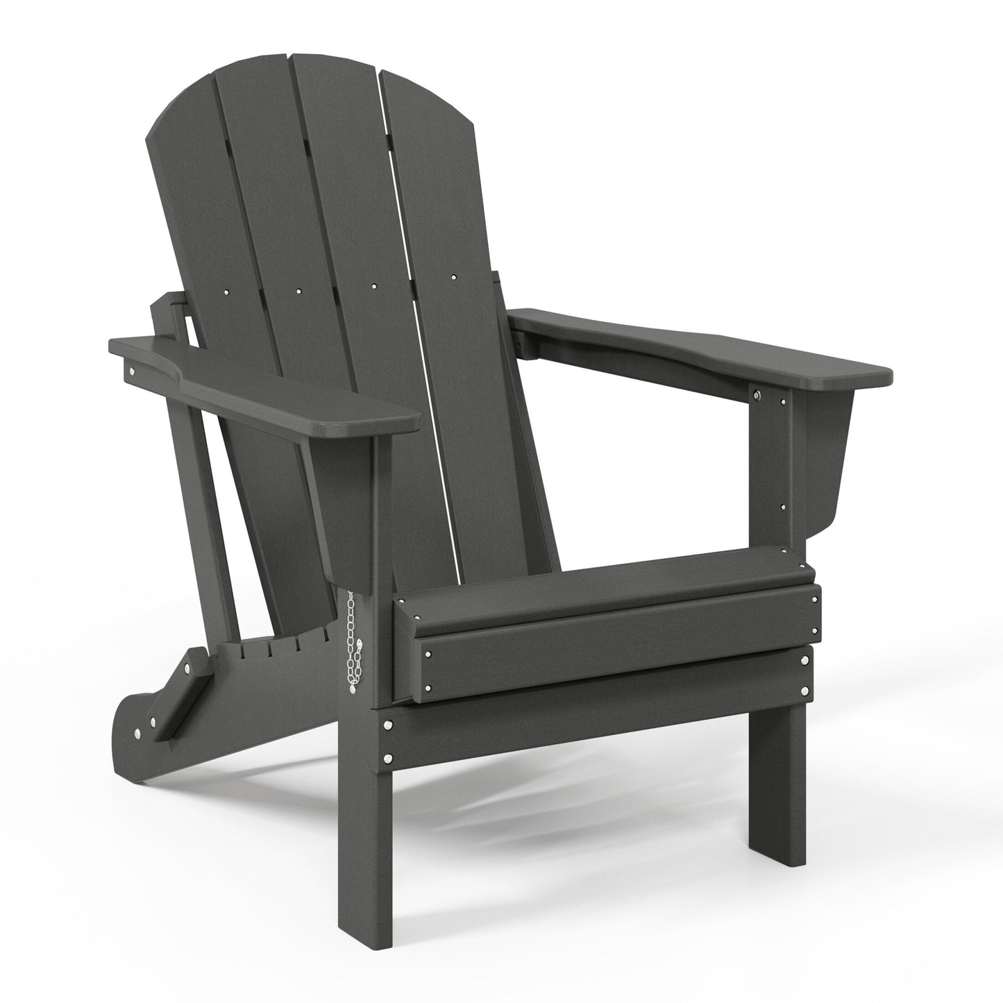 Sedie Adirondack pieghevoli per esterni e patio, resistenti alle intemperie, Polytrends Laguna (set da 2)