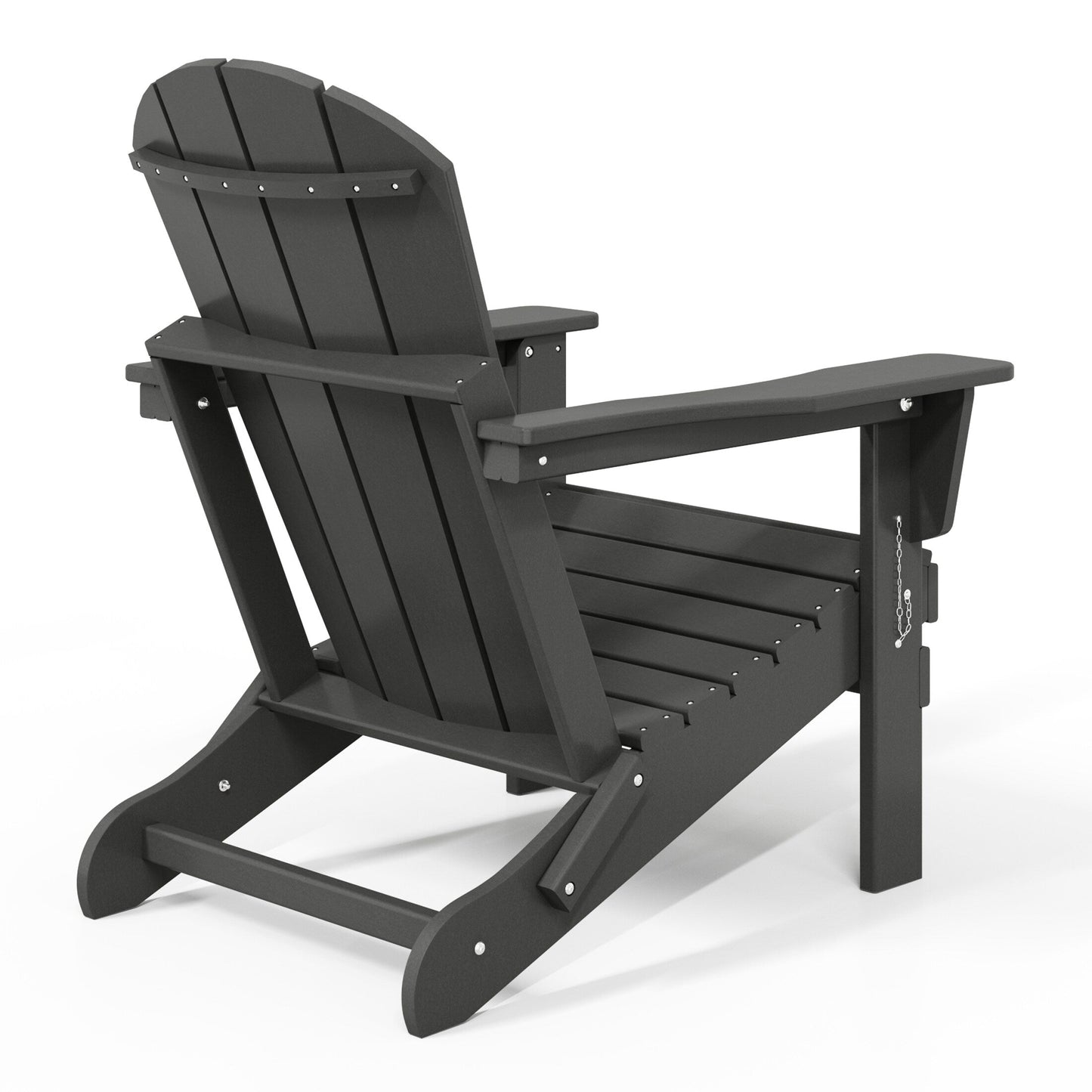 Sedie Adirondack pieghevoli per esterni e patio, resistenti alle intemperie, Polytrends Laguna (set da 2)