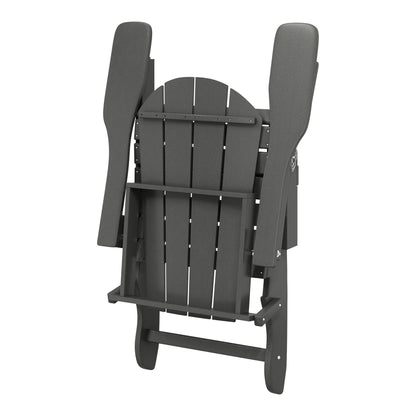 Sedie Adirondack pieghevoli per esterni e patio, resistenti alle intemperie, Polytrends Laguna (set da 2)