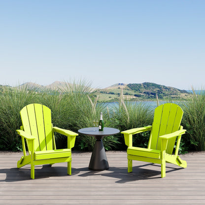 Sedie Adirondack pieghevoli per esterni e patio, resistenti alle intemperie, Polytrends Laguna (set da 2)