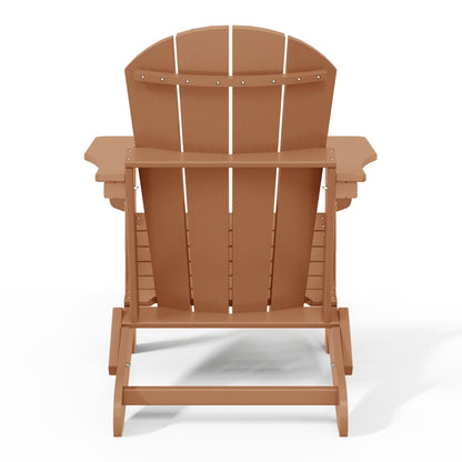 Sedie Adirondack pieghevoli per esterni e patio, resistenti alle intemperie, Polytrends Laguna (set da 2)