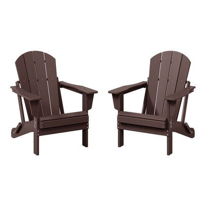 Sedie Adirondack pieghevoli per esterni e patio, resistenti alle intemperie, Polytrends Laguna (set da 2)