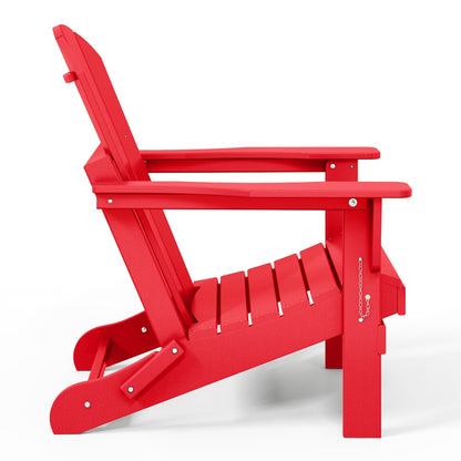 Sedie Adirondack pieghevoli per esterni e patio, resistenti alle intemperie, Polytrends Laguna (set da 2)