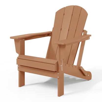 Sedie Adirondack pieghevoli per esterni e patio, resistenti alle intemperie, Polytrends Laguna (set da 2)