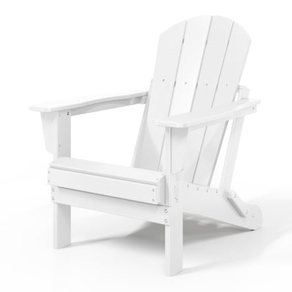 Sedie Adirondack pieghevoli per esterni e patio, resistenti alle intemperie, Polytrends Laguna (set da 4)