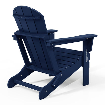 Sedie Adirondack pieghevoli per esterni e patio, resistenti alle intemperie, Polytrends Laguna (set da 4)