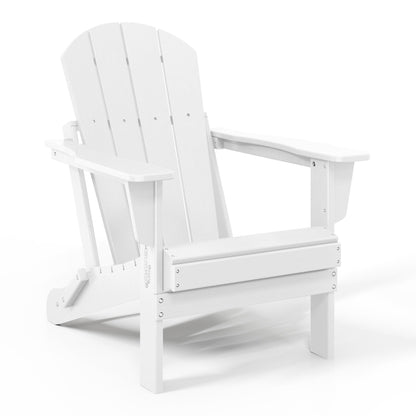 Sedie Adirondack pieghevoli per esterni e patio, resistenti alle intemperie, Polytrends Laguna (set da 4)