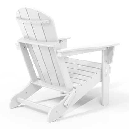 Sedie Adirondack pieghevoli per esterni e patio, resistenti alle intemperie, Polytrends Laguna (set da 4)