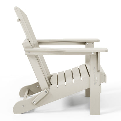Sedie Adirondack pieghevoli per esterni e patio, resistenti alle intemperie, Polytrends Laguna (set da 4)