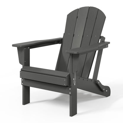 Sedie Adirondack pieghevoli per esterni e patio, resistenti alle intemperie, Polytrends Laguna (set da 4)
