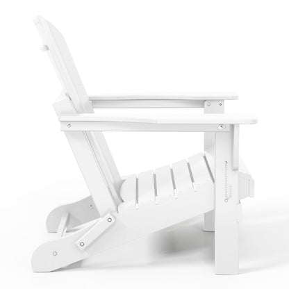 Sedie Adirondack pieghevoli per esterni e patio, resistenti alle intemperie, Polytrends Laguna (set da 4)