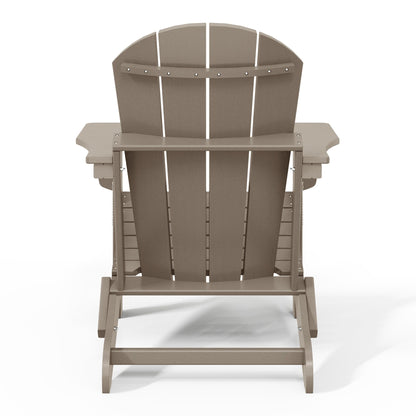 Sedie Adirondack pieghevoli per esterni e patio, resistenti alle intemperie, Polytrends Laguna (set da 4)