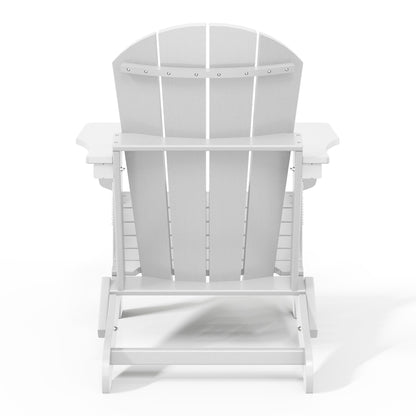 Sedie Adirondack pieghevoli per esterni e patio, resistenti alle intemperie, Polytrends Laguna (set da 4)