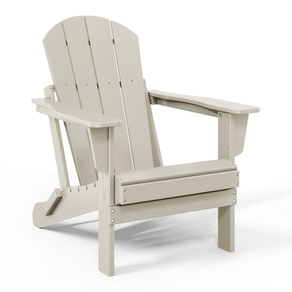 Sedie Adirondack pieghevoli per esterni e patio, resistenti alle intemperie, Polytrends Laguna (set da 4)
