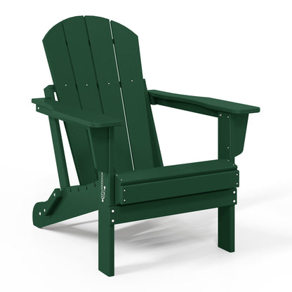 Sedie Adirondack pieghevoli per esterni e patio, resistenti alle intemperie, Polytrends Laguna (set da 4)