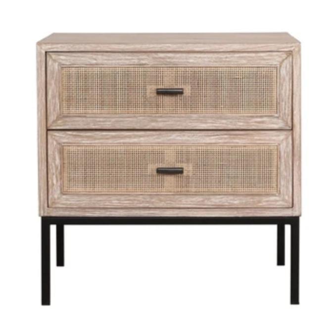 Comodino in rattan naturale