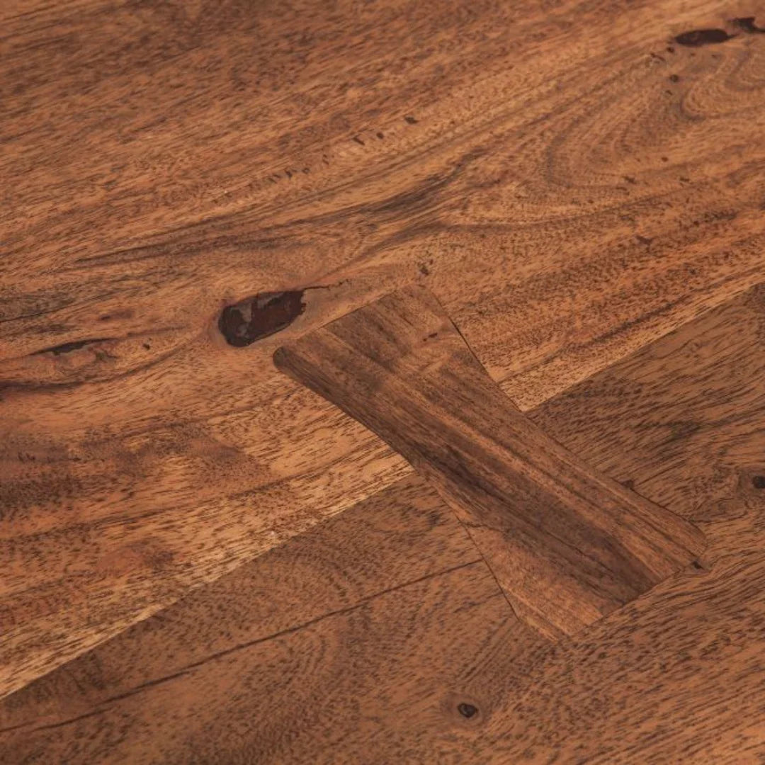 Tavolo da bancone in ghisa con bordo industriale