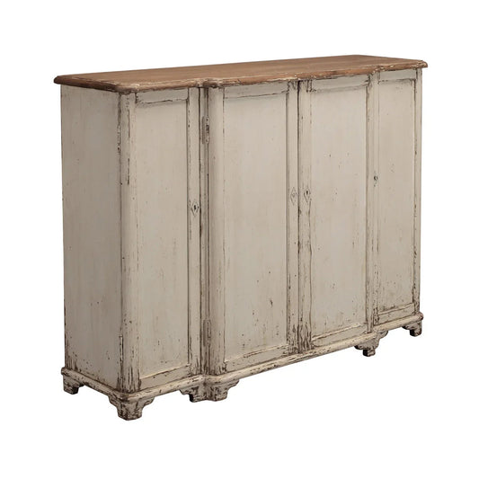 Credenza rustica antica bianca da fattoria