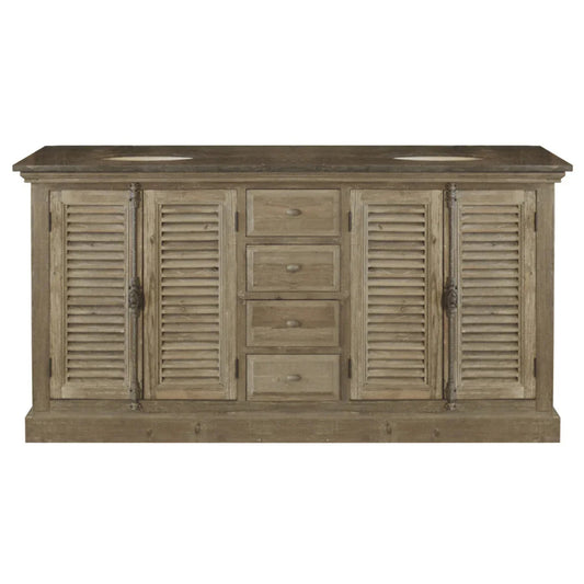 Mobile bagno con persiane in pietra blu