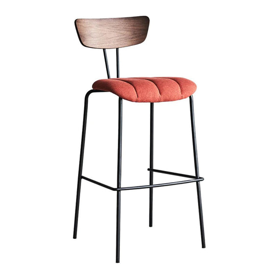 Sgabello da bar rosso di metà secolo