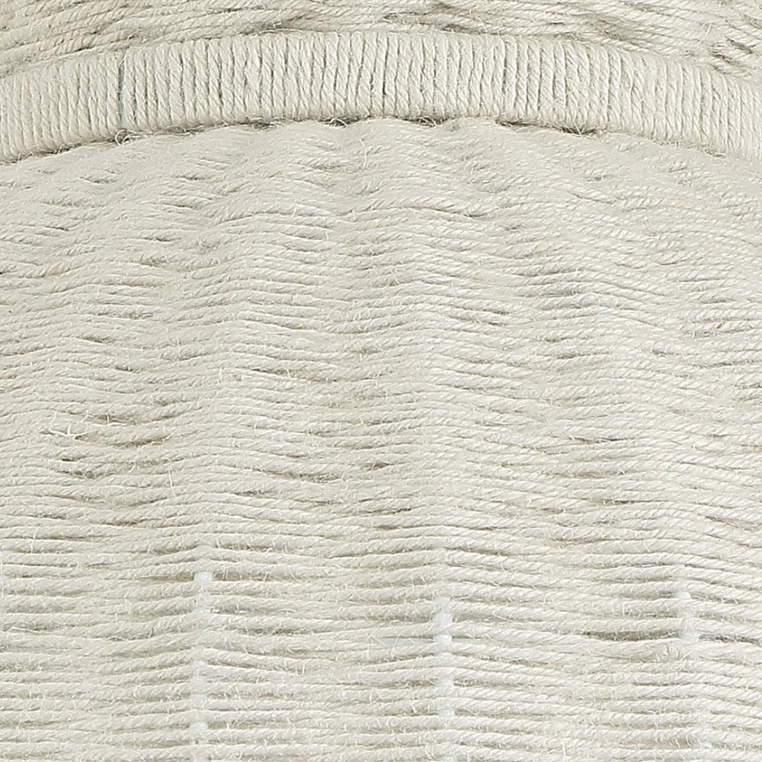 Ciondolo a cupola in iuta intrecciata bianca