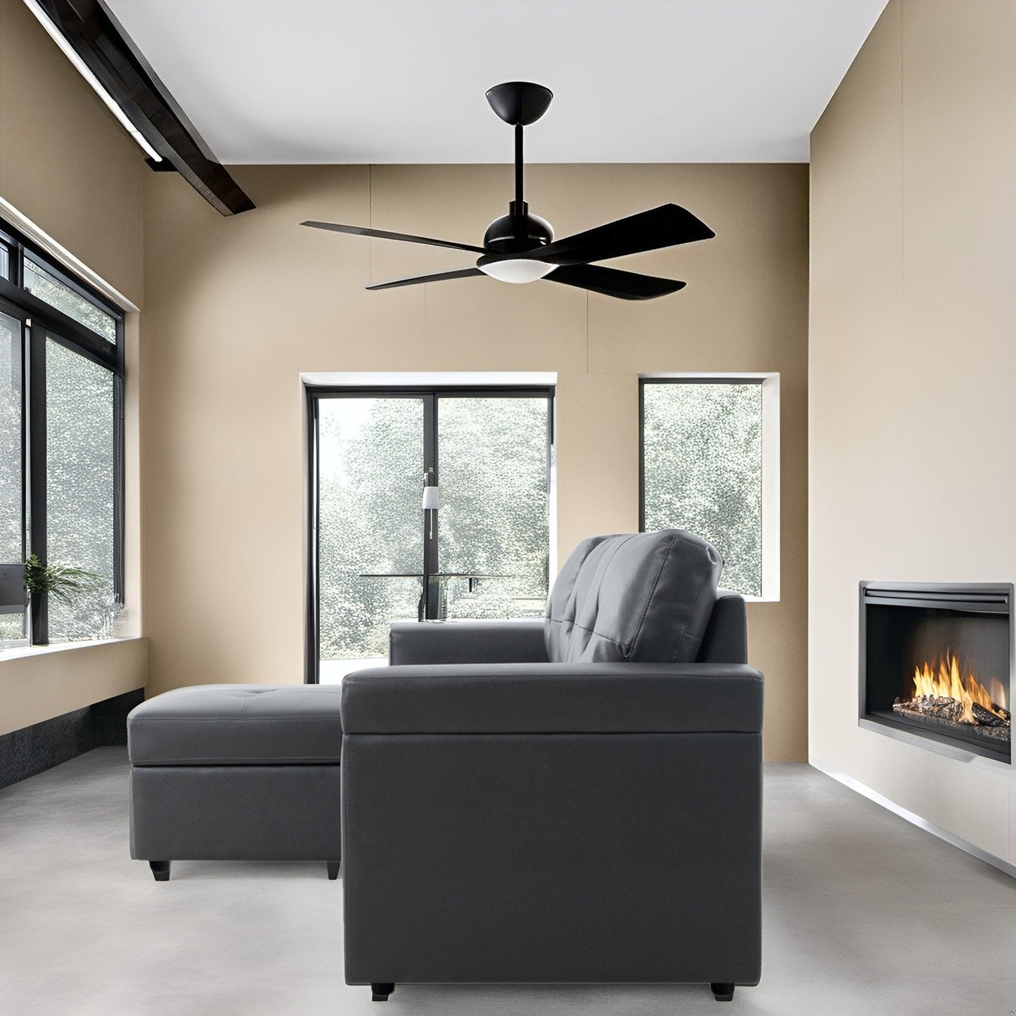 Divano componibile reversibile con letto estraibile, chaise longue con contenitore nascosto, gambe resistenti,