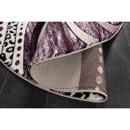 Tappeto con motivo a vortice astratto della collezione Rhodes