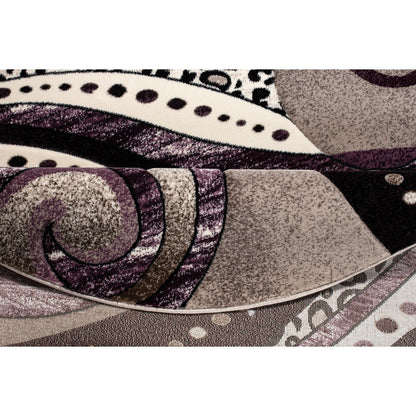 Tappeto con motivo a vortice astratto della collezione Rhodes