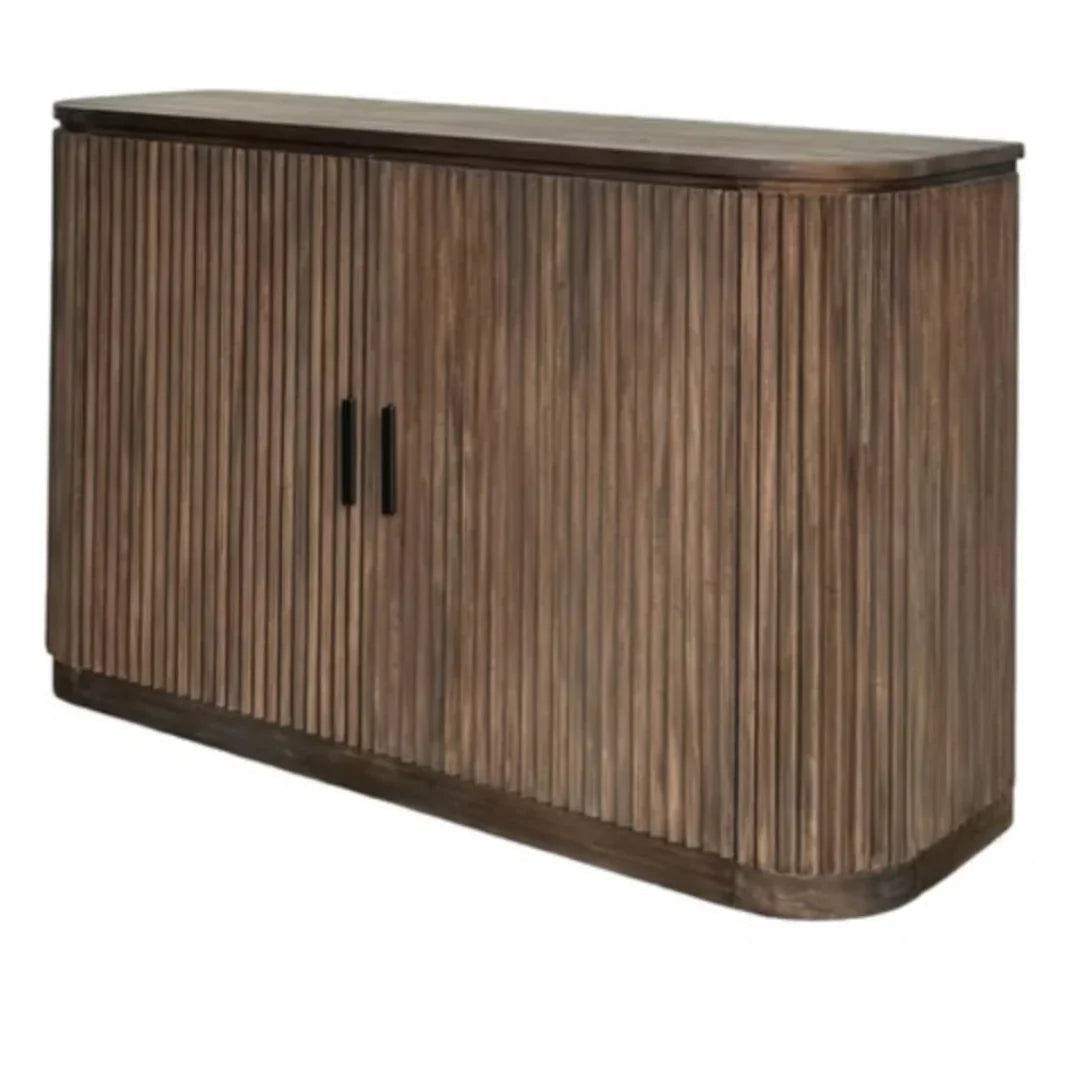 Credenza di transizione in legno a coste