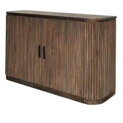 Credenza di transizione in legno a coste