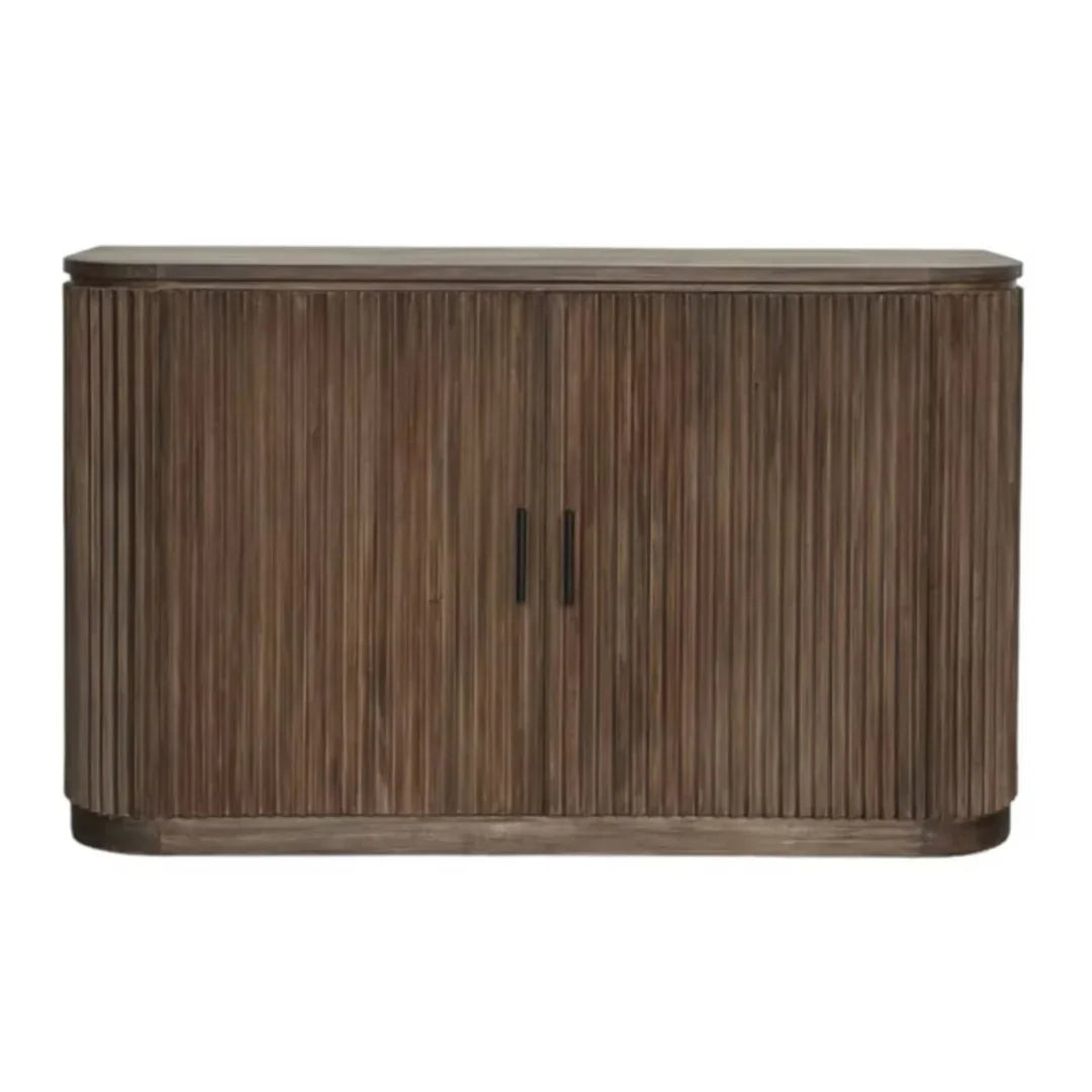 Credenza di transizione in legno a coste