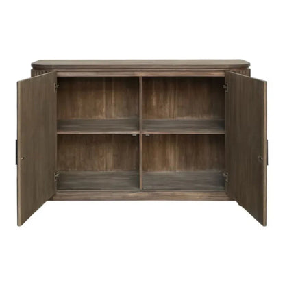 Credenza di transizione in legno a coste