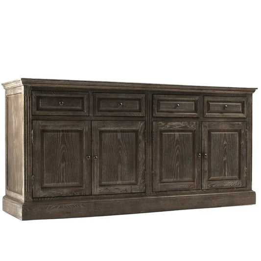 Mobile buffet rustico in rovere scuro