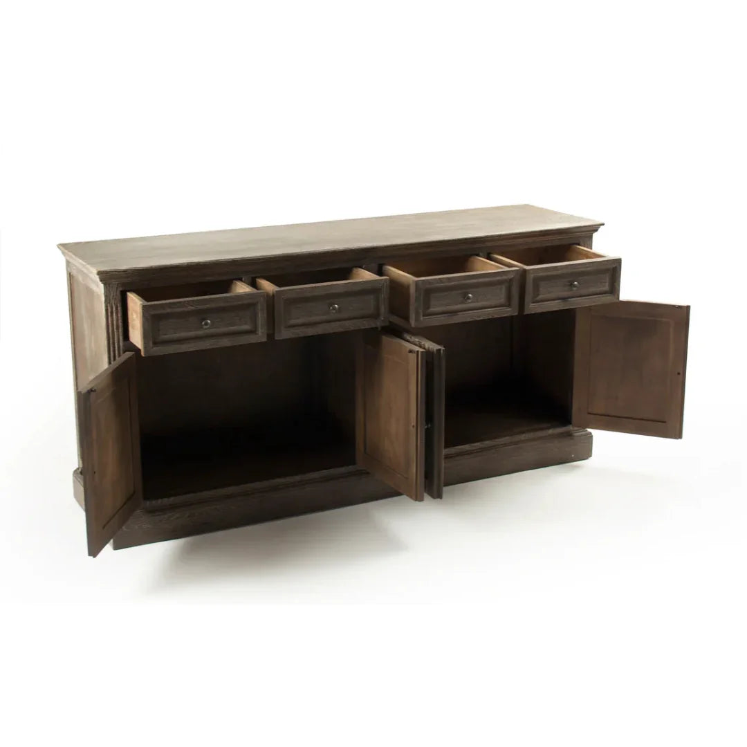 Mobile buffet rustico in rovere scuro