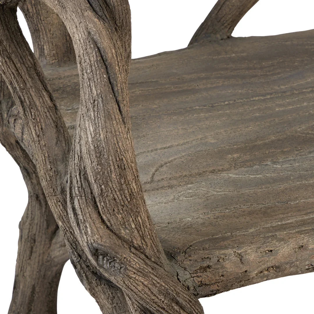Poltrona rustica con rami di legno finto