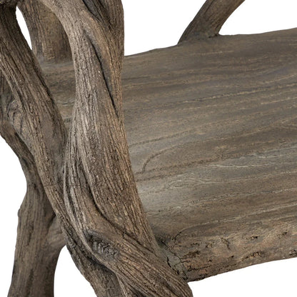 Poltrona rustica con rami di legno finto