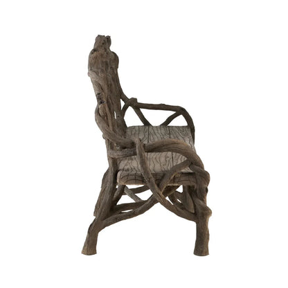 Panca rustica con rami di legno finto